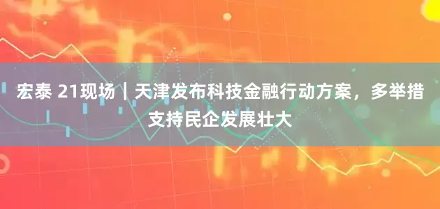 宏泰 21现场｜天津发布科技金融行动方案，多举措支持民企发展壮大